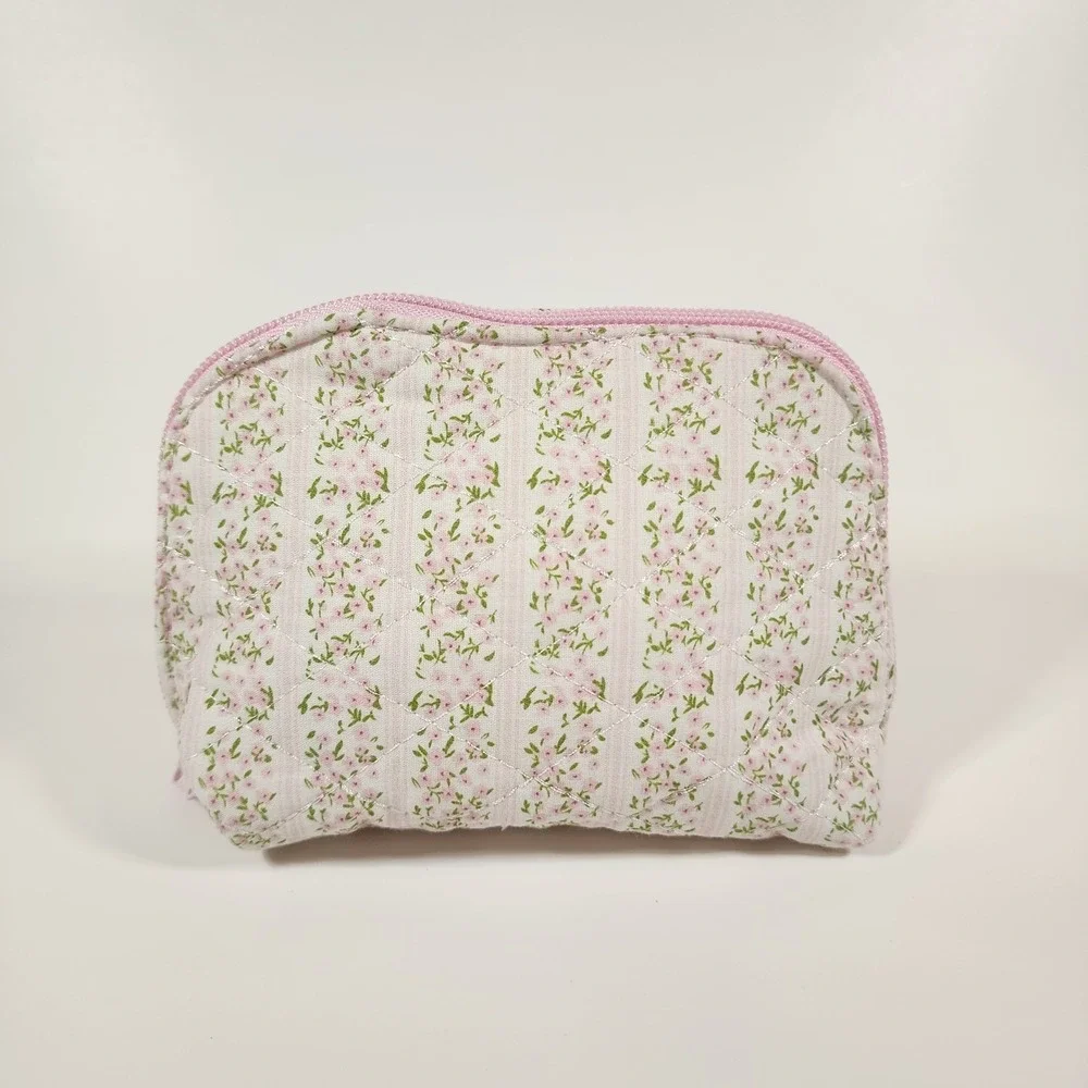 Lot of 12 Quilted Floral Cosmetic Bags‎ Makeup Pouches Travel Toiletry Mixed